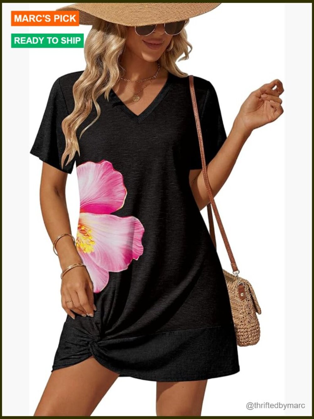 Short Sleeve Twisted Cover Up Dress Beach Swimsuit Cover Up S-2XL